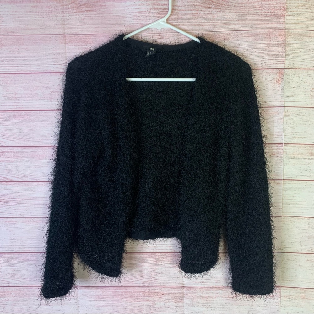 H&M Fuzzy Open Front Cardigan Sizd‎ XS